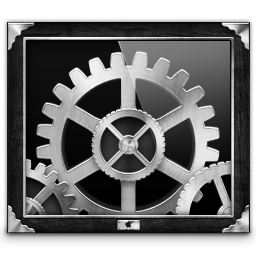 Grey Steampunk System Preferences Icon 256x256 png
